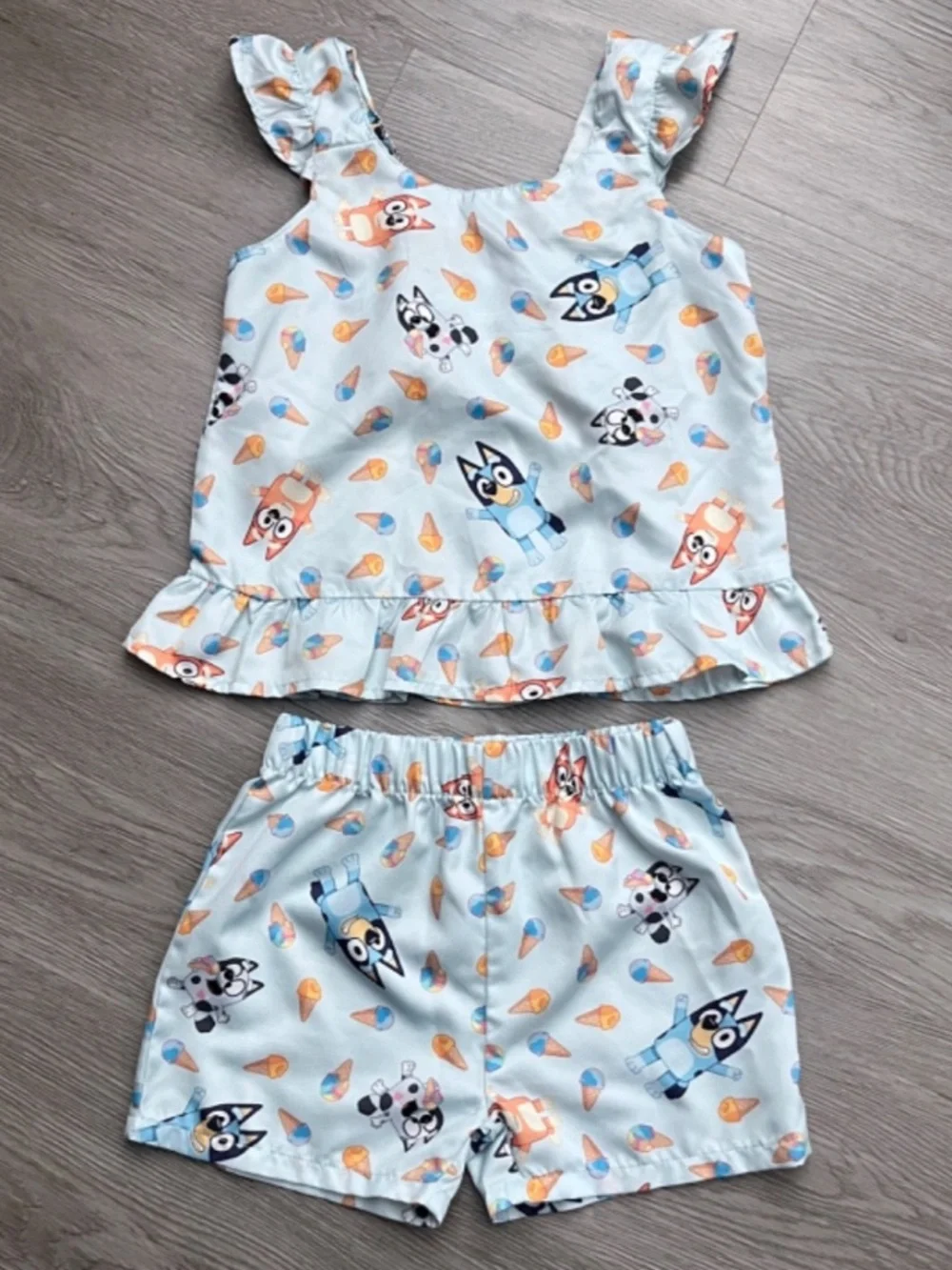 Bluey Bingo Matching Family Tank Top & Shorts Outfit Set Size 3T